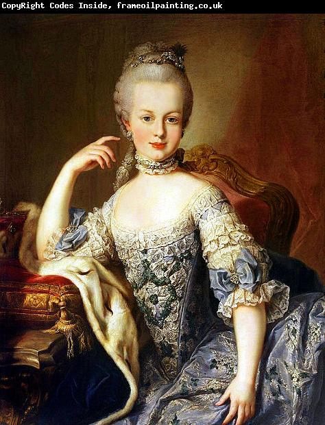 MEYTENS, Martin van Portrait of Archduchess Maria Antonia of Austria